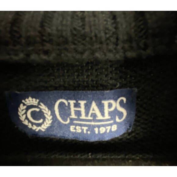 CHAPS Ralph Lauren Cardigan Sweater Mens L Fair Isle Full Zip Mock Neck Nordic - Picture 7 of 11